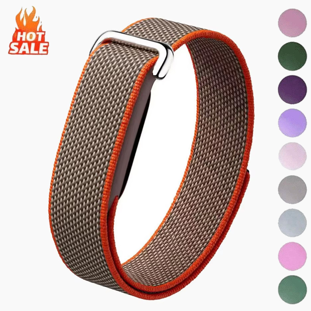Sport Loop Velcro - ナイロン製スポーツループウォッチストラップ、Google Fitbit Air用リストバンド交換部品、ベルクロブレスレット、通気性速乾アクセサリー