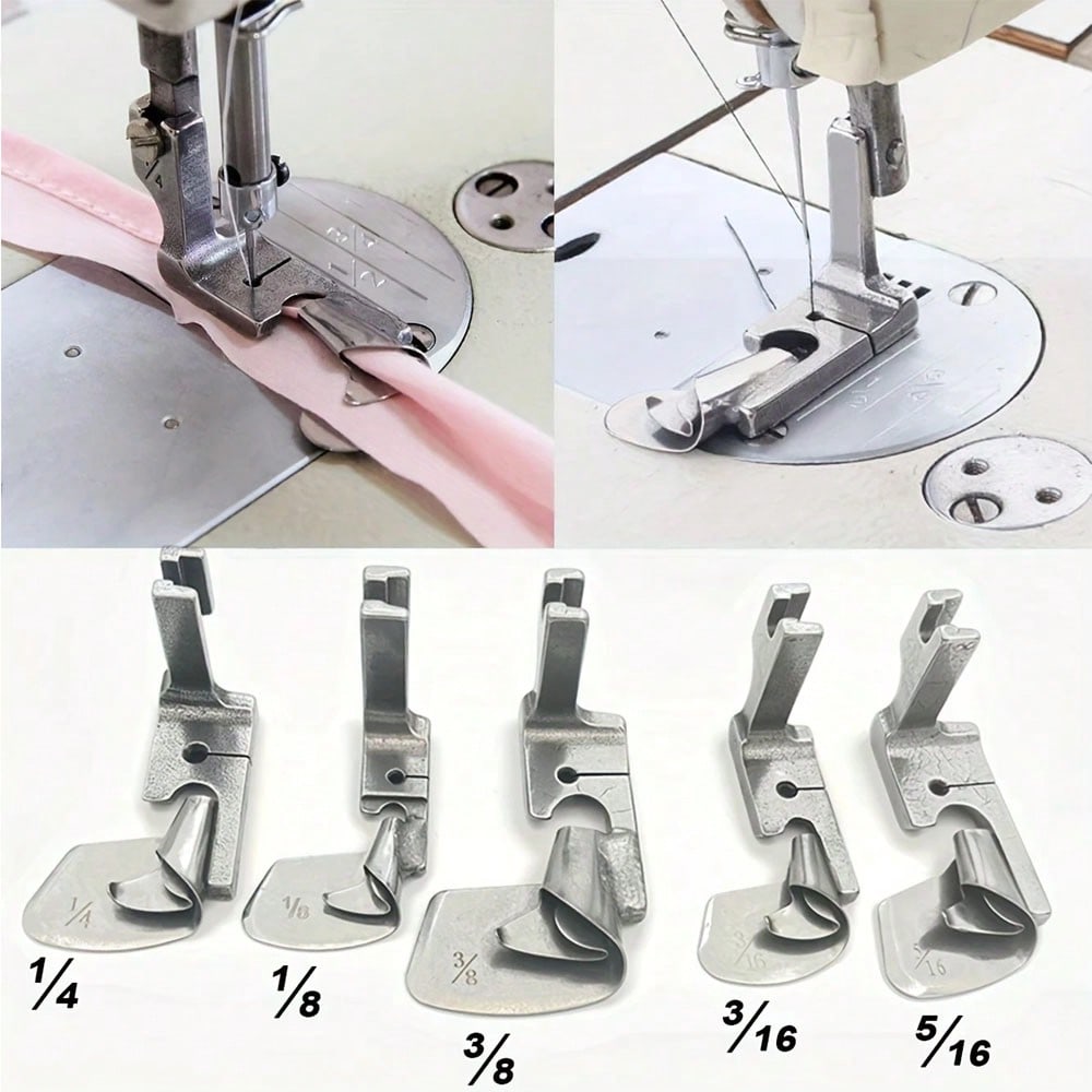 Curved Spring Bar - 1個入り 工業用ミシン 曲線ヘミングフット 1/8インチ、3/16インチ、1/4インチ シルクシフォンスカート クリンピングヘム