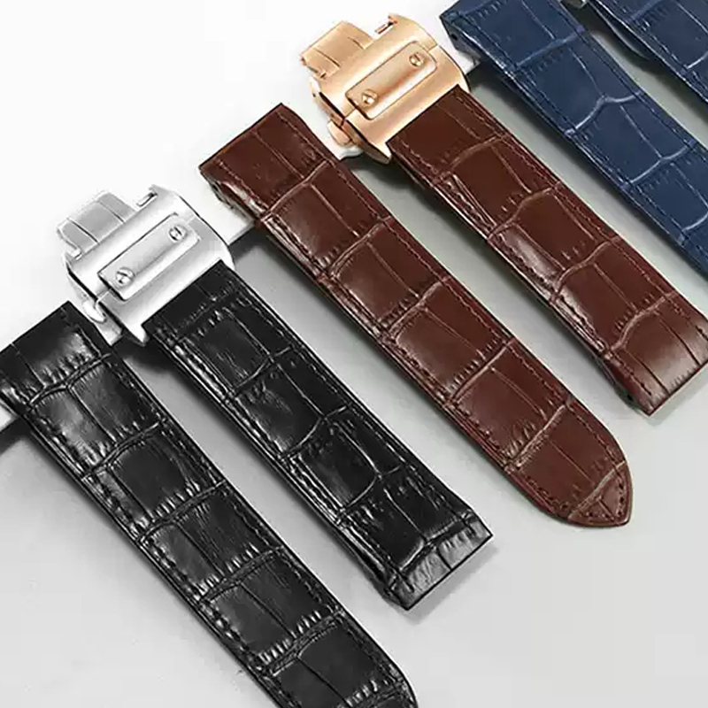 Cartier Watch Santos - 本革高品質時計ストラップカルティエサントス時計バンドサントス 100 男性と女性折りたたみバックルストラップ 20 ミリメートル 23