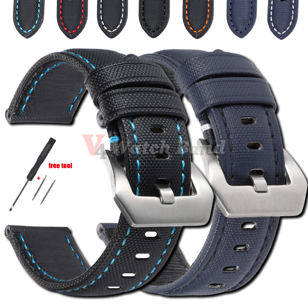 Canvas Strap Watch - 帆布ナイロン時計ストラップ 20 ミリメートル 22 ミリメートル 24