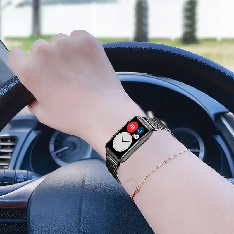Huawei時計用の磁気ステンレススチールブレスレット,Mi - Milanese Loop Magnetic のレビューと価格