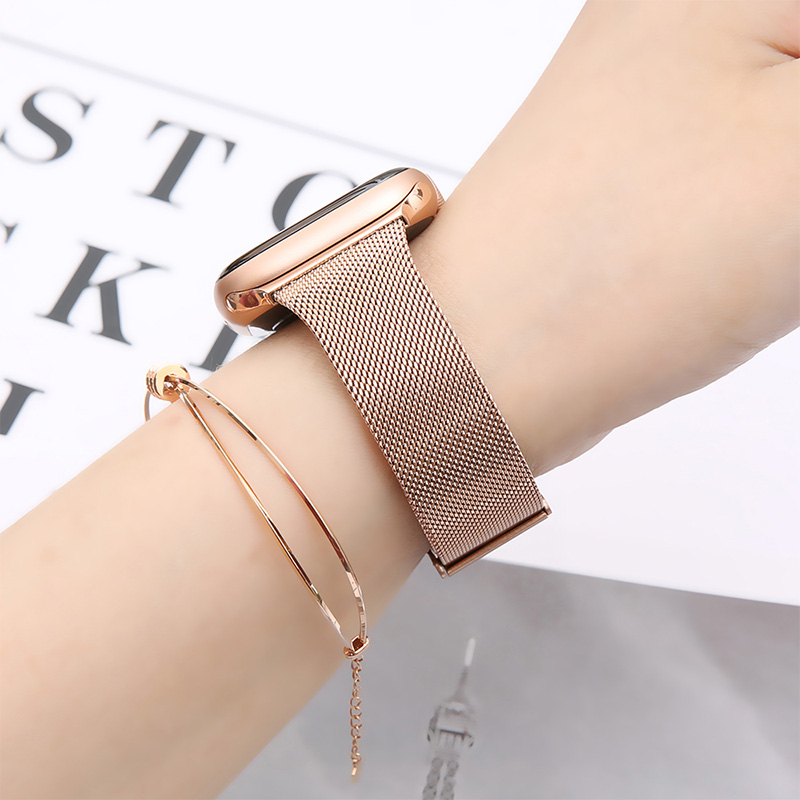 Apple Watchバンド用ミラネーゼループ 44mm 4 - Mesh Strap Metal のレビューと価格