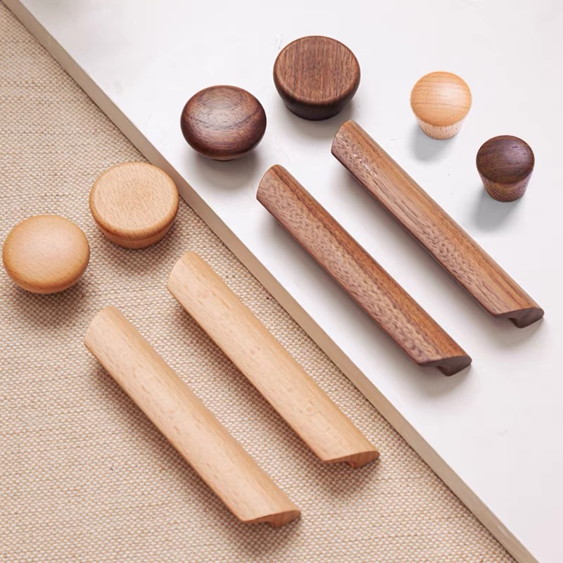 北欧木製キャビネット引き出しハンドル無垢材ワードローブドアプ - Curved Spring Bar のレビューと価格