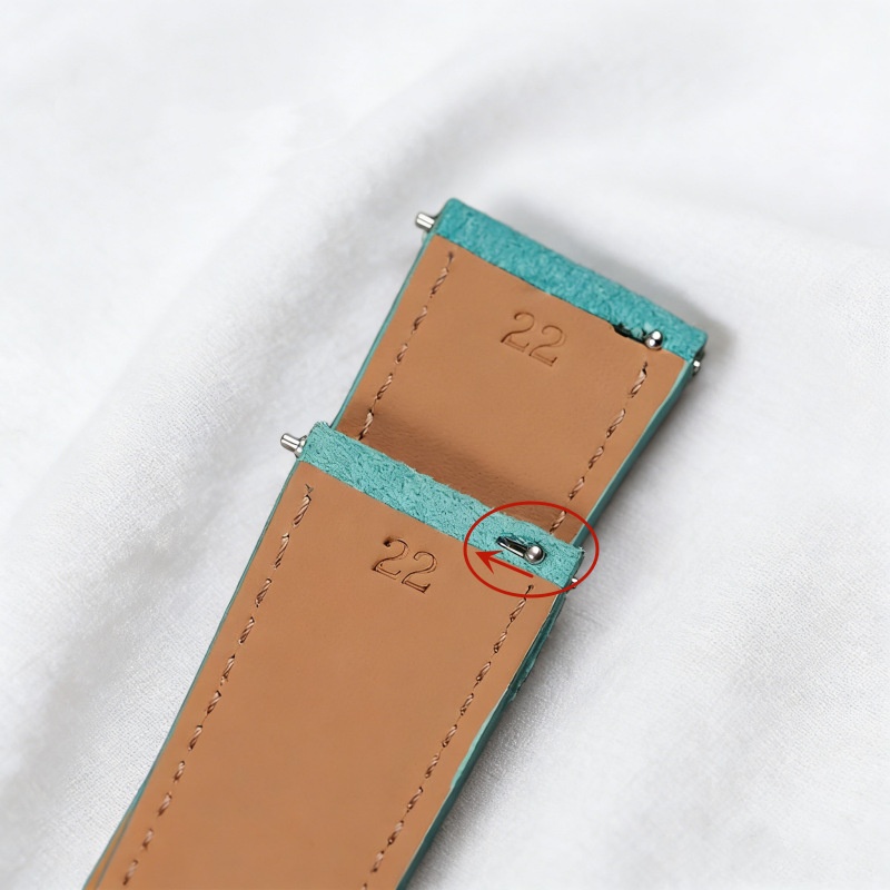 クイックリリーススエードレザー時計ストラップ 18 ミリメー - Suede Strap Watch のレビューと価格