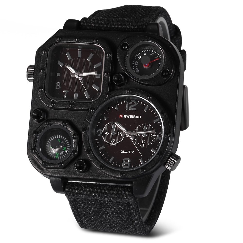 クォーツメンズウォッチトップブランドの高級キャンバスストラッ - Canvas Strap Watch のレビューと価格