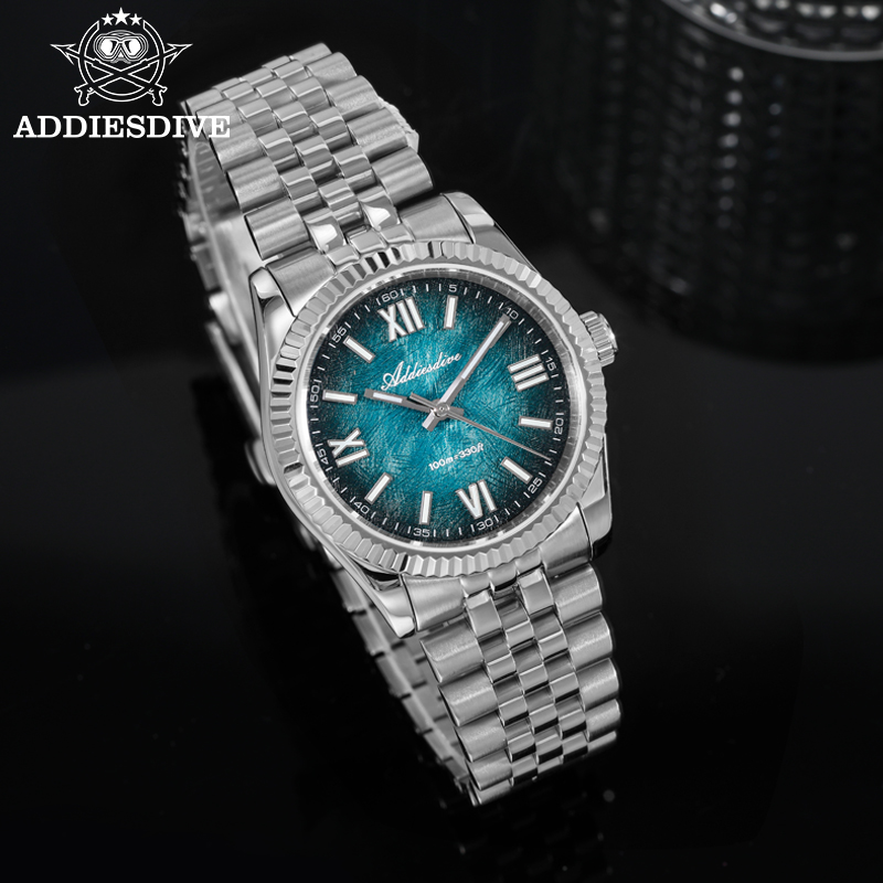 ADDIESDIVE エレガントな女性用腕時計高級サファイア - Stainless Bracelet Diver のレビューと価格