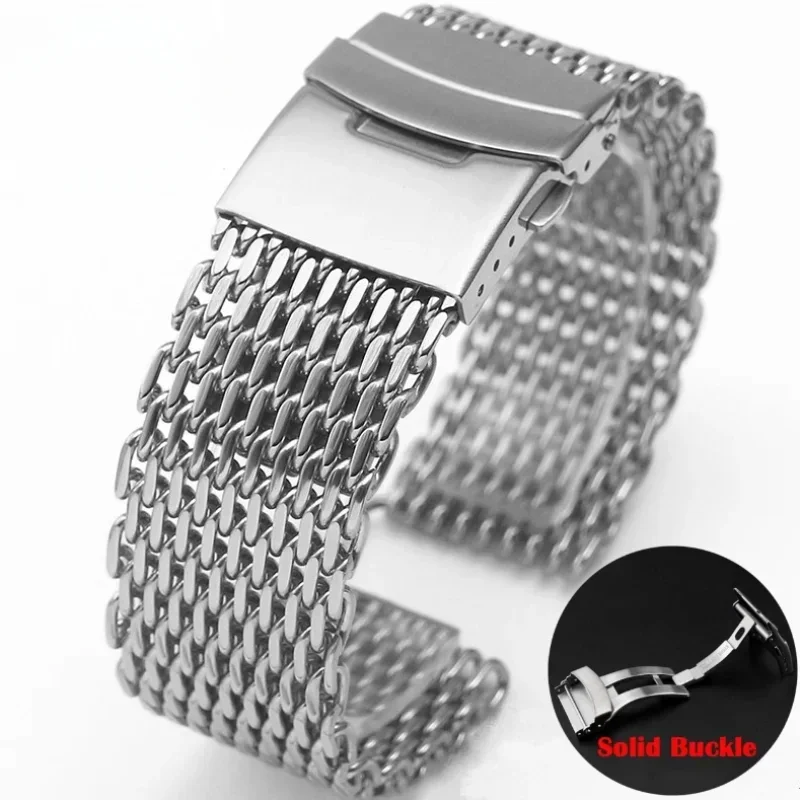 男性用ステンレススチールメッシュウォッチバンド,シンコダイビ - Mesh Strap Metal のレビューと価格