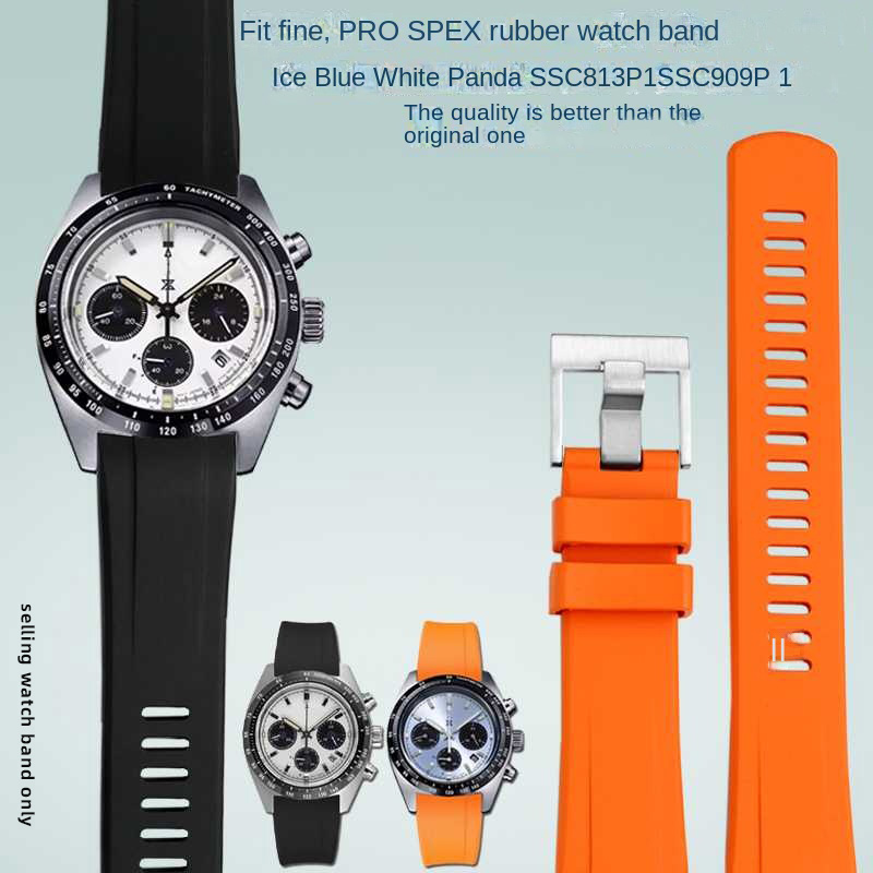 男性用の柔らかい防水時計ストラップ,湾曲した端,パンダのゴム - Seiko Watch Prospex のレビューと価格