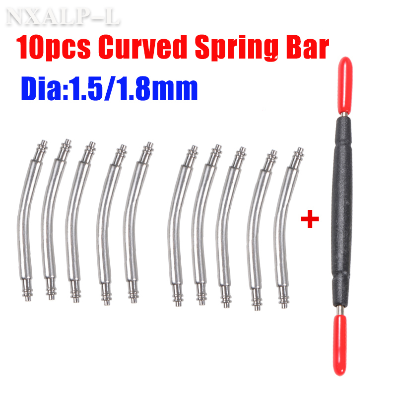 10 個湾曲したスプリングバー 1.5 1.8 ミリメートル - Curved Spring Bar のレビューと価格