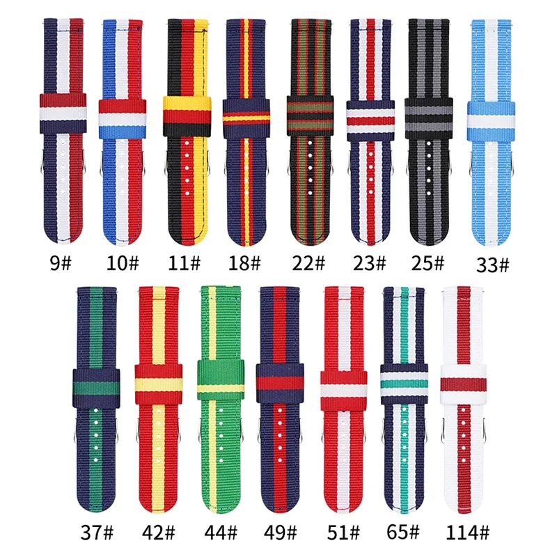 20 ミリメートル 22 ミリメートル織ナイロンストラップサ - Canvas Strap Watch のレビューと価格
