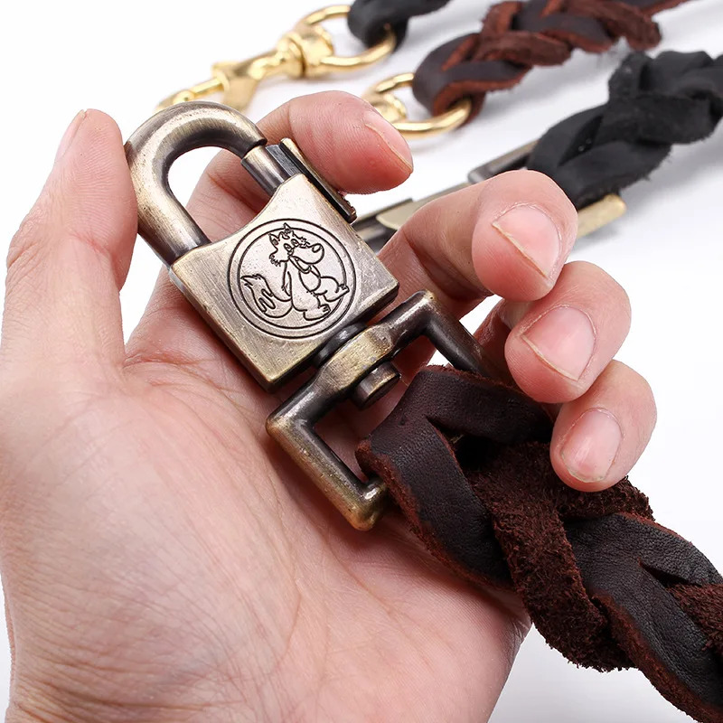 本革犬用リード - トップグレイン牛革トレーニングリード、頑 - Leather Strap Quick Release のレビューと価格