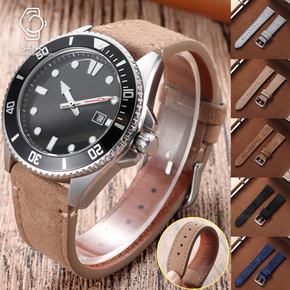 20 ミリメートル 22 ミリメートルユニバーサル男性女性ヴ - Suede Strap Watch のレビューと価格