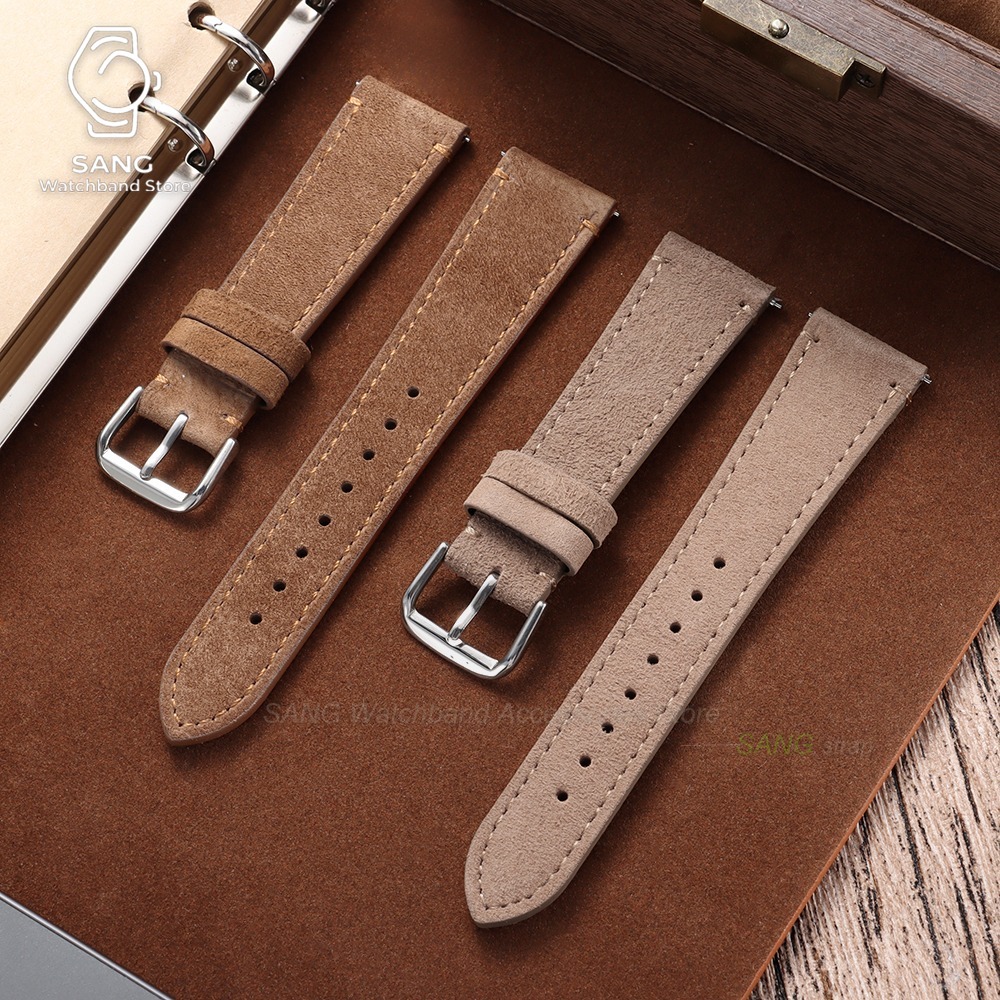 20 ミリメートル 22 ミリメートルユニバーサル男性女性ヴ - Suede Strap Watch のレビューと価格
