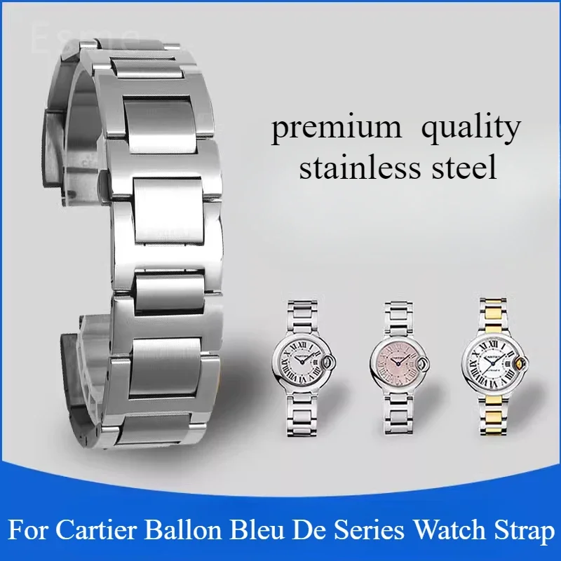 カルティエ バロン ブルー デ シリーズ用時計バンド ソリッ - Cartier Watch Ballon Bleu のレビューと価格