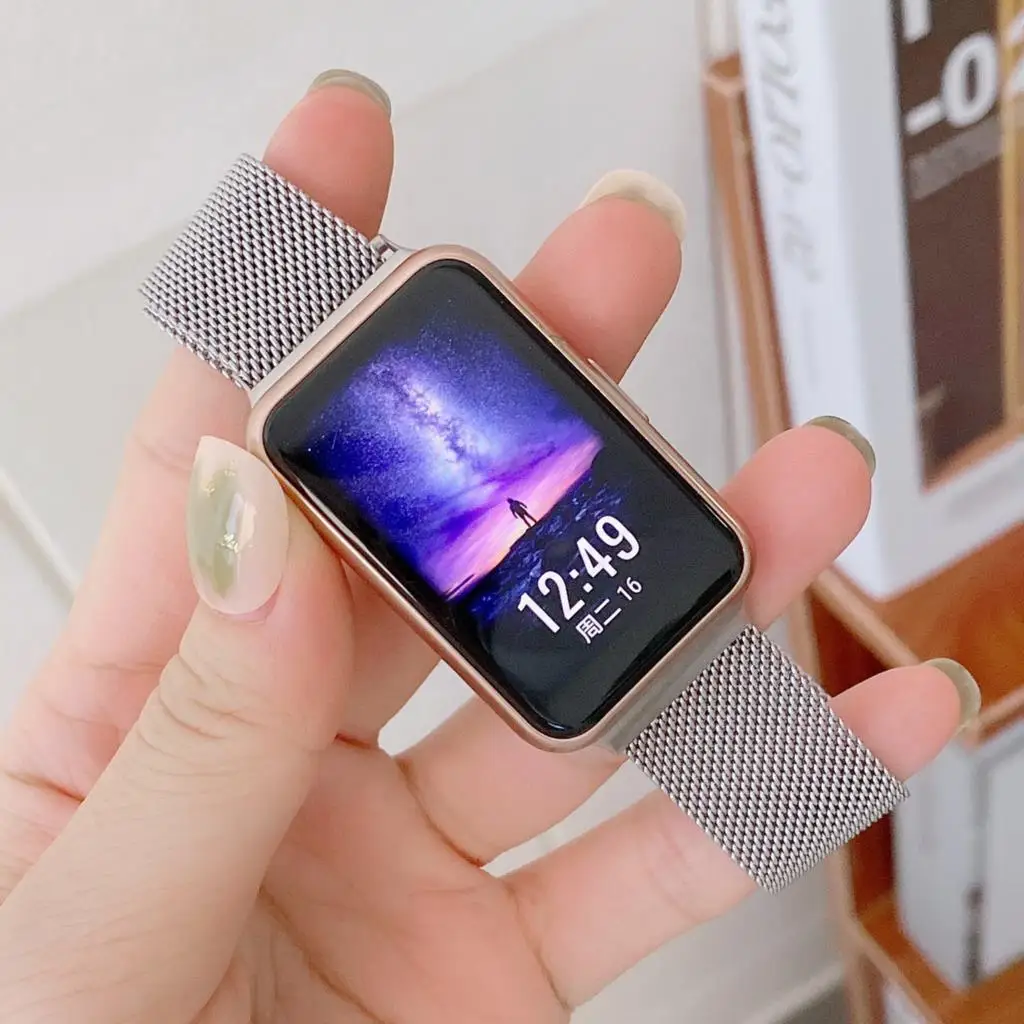 Huawei時計用ミラネーゼバンド,スマート磁気ループ,ステ - Milanese Loop Magnetic のレビューと価格