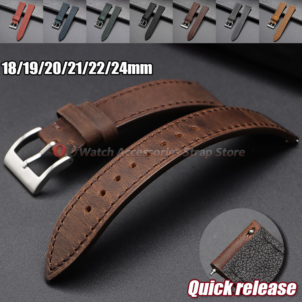 18mm 19mm 20mm 21mm 22mm 24mm  - Leather Strap Quick Release のレビューと価格