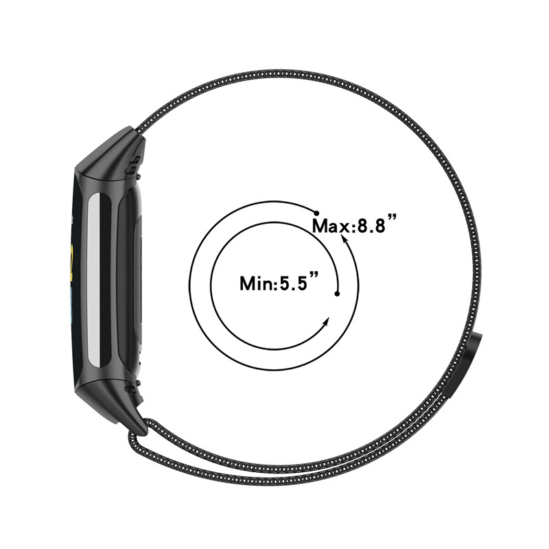 Fitbit Charge 5/6用メタルバンド スマートウ - Mesh Strap Metal のレビューと価格
